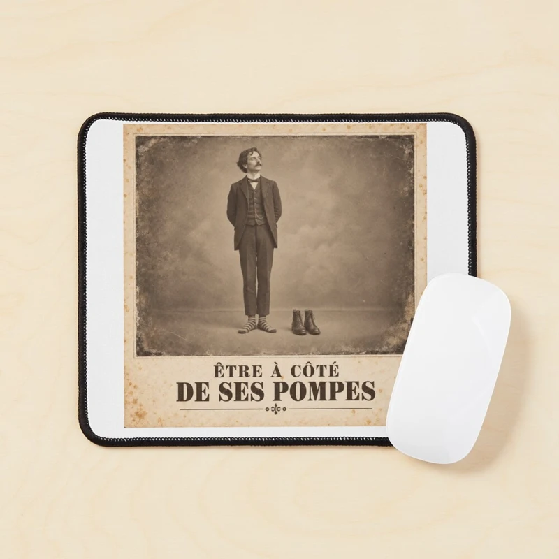 Être à côté de ses pompes — Impeccablement décalé sur Tapis de souris