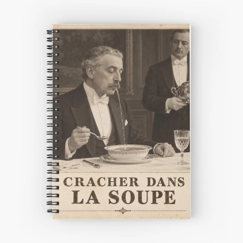 Cracher dans la soupe — Mauvaises manières distinguées sur Cahier à spirale