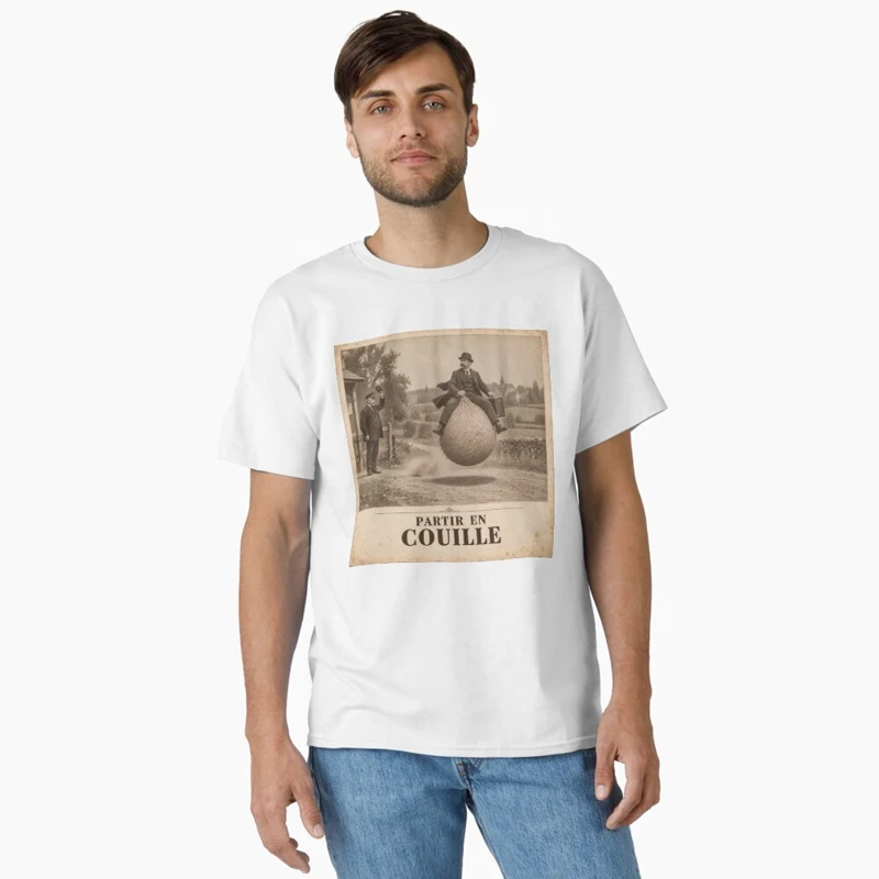 Partir en couille — Voyage à rebonds sur T-shirt classique