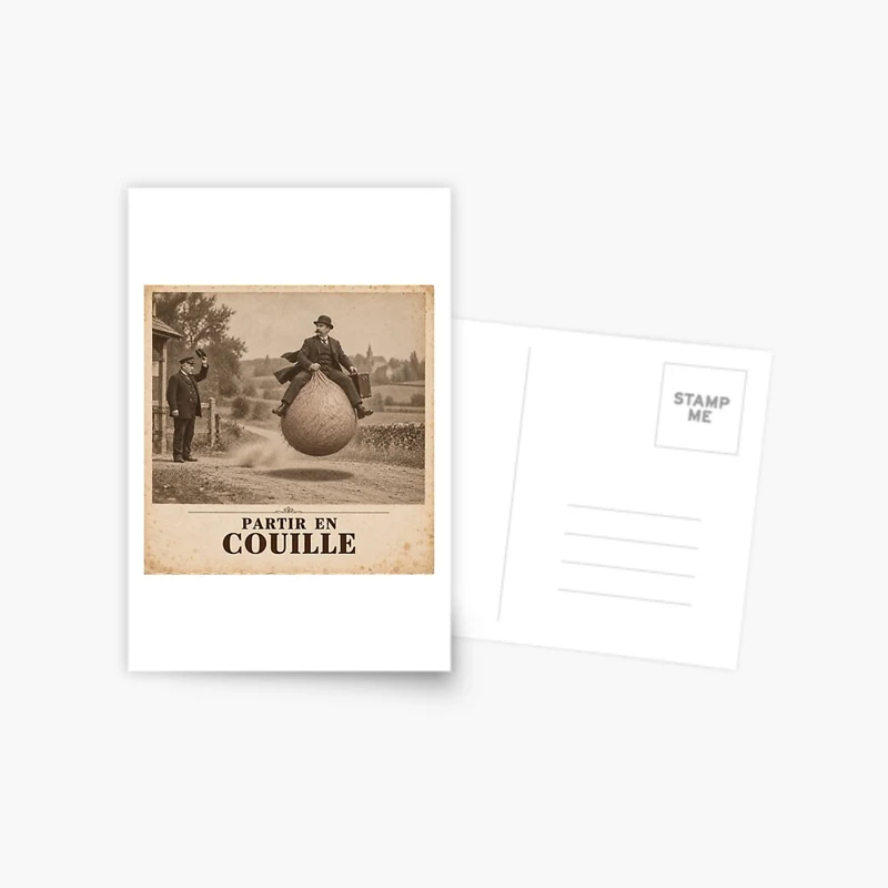 Partir en couille — Voyage à rebonds sur Carte postale