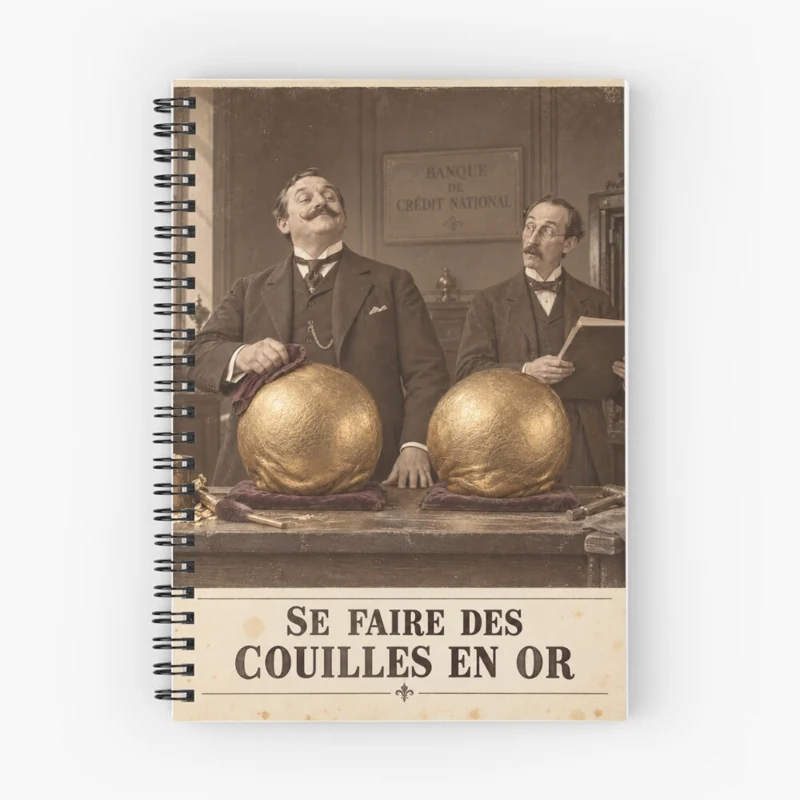 Se faire des couilles en or sur Cahier à spirale