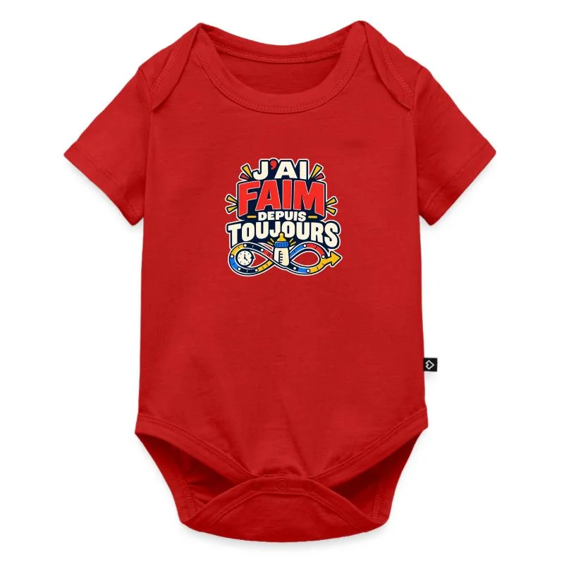 Body à manches courtes Premium Bébé · rouge — J’ai faim depuis toujours – Humour bébé