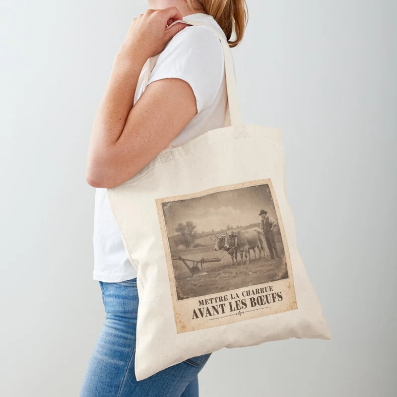 Mettre la charrue avant les bœufs — Départ compromis sur Tote bag classique