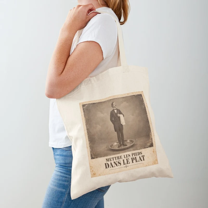 Mettre les pieds dans le plat — Maladresse gastronomique sur Tote bag classique