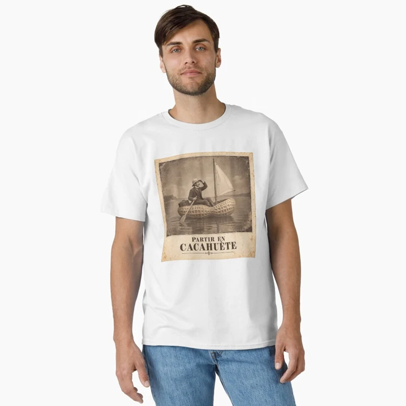 Partir en cacahuète — Croisière en coque sur T-shirt classique
