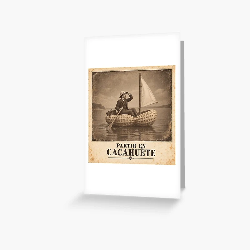 Partir en cacahuète — Croisière en coque sur Carte de vœux