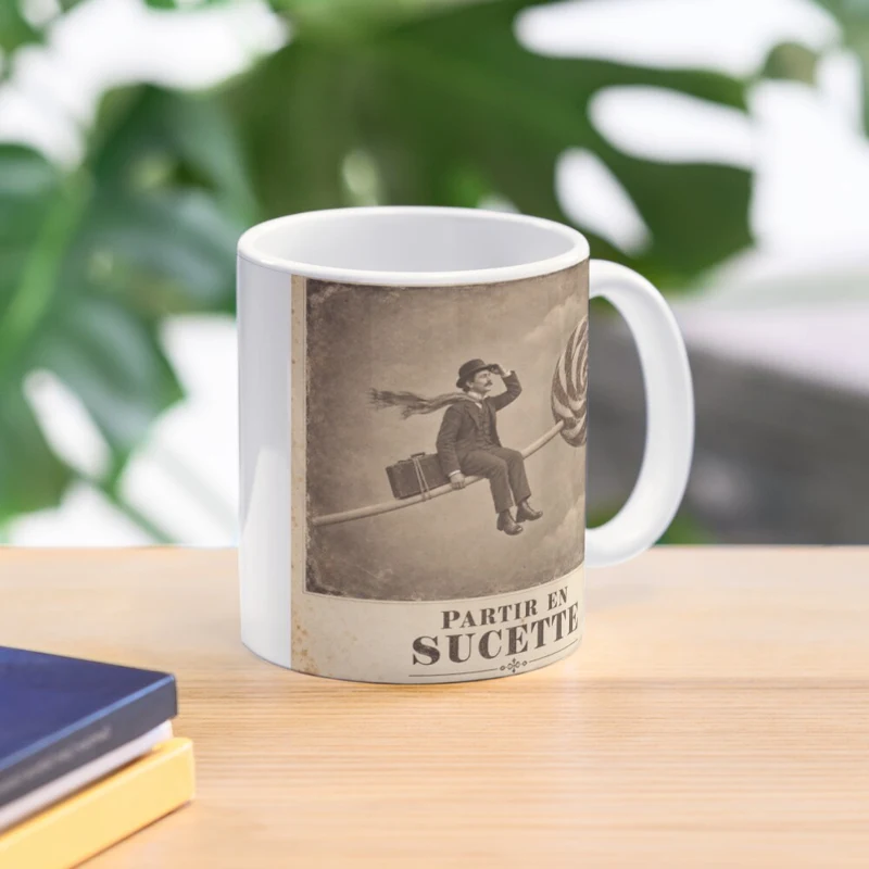 Partir en sucette — Confiserie aéronautique sur Mug classique