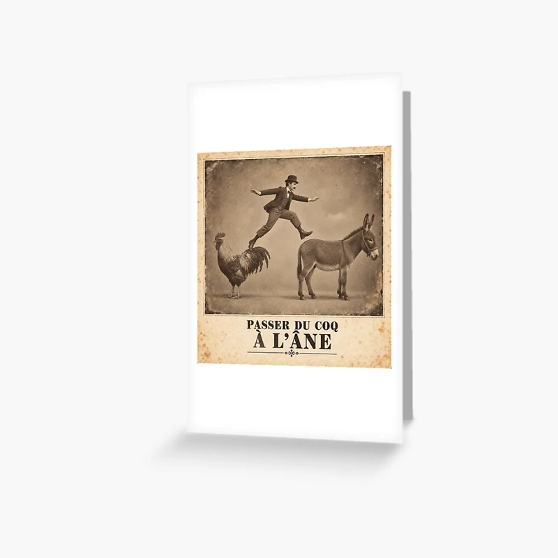 Passer du coq à l’âne — Transition acrobatique sur Carte de vœux