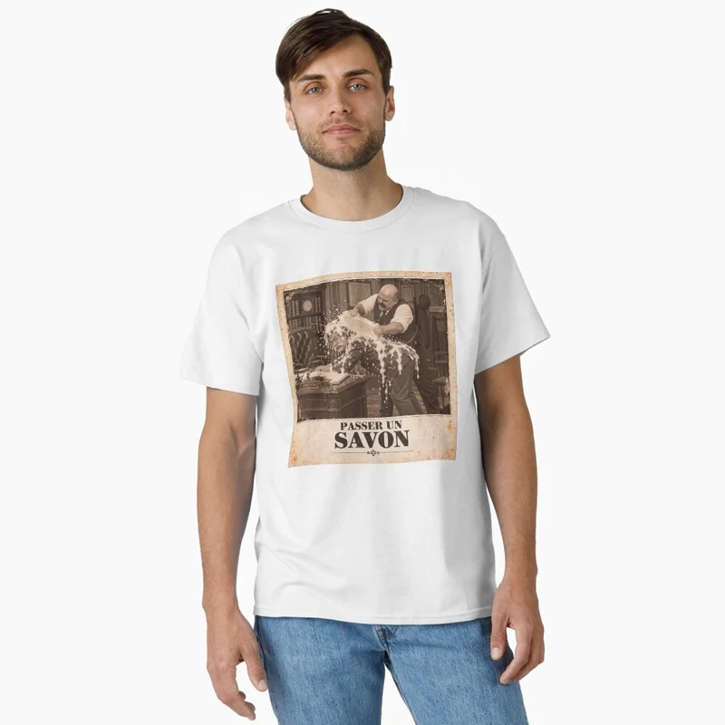 Passer un savon — Management décapant sur T-shirt classique