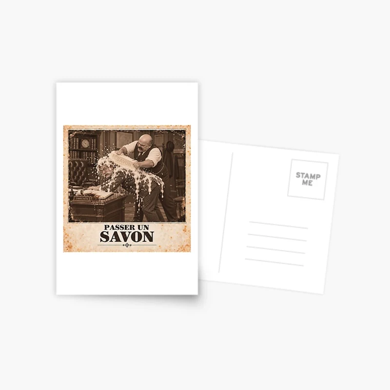 Passer un savon — Management décapant sur Carte postale