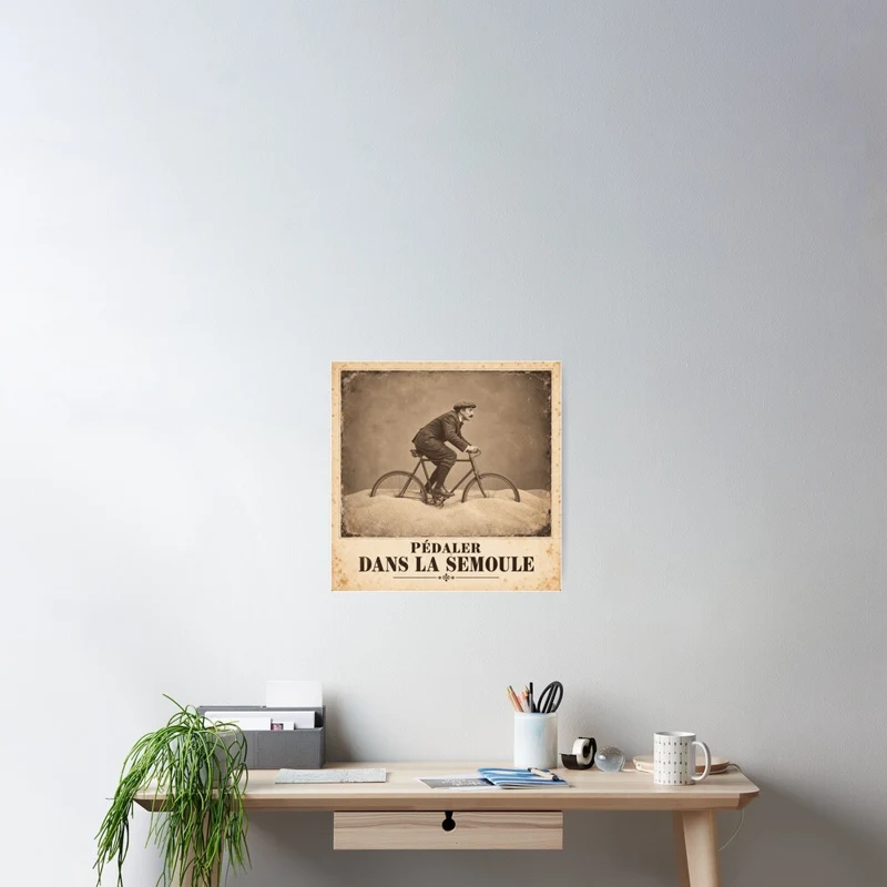 Pédaler dans la semoule — Champion du surplace sur Poster