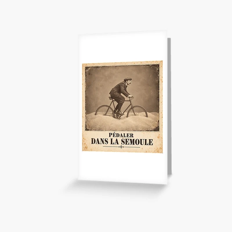 Pédaler dans la semoule — Champion du surplace sur Carte de vœux