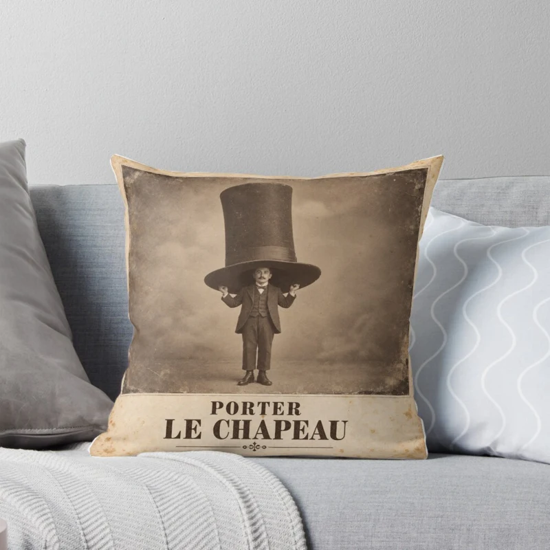 Porter le chapeau — Responsabilité grand format sur Coussin