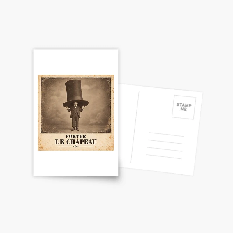 Porter le chapeau — Responsabilité grand format sur Carte postale