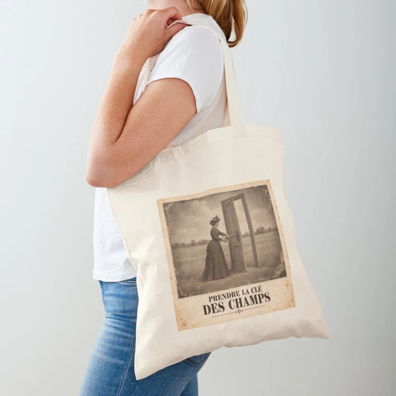 Prendre la clé des champs — Serrurerie buissonnière sur Tote bag classique