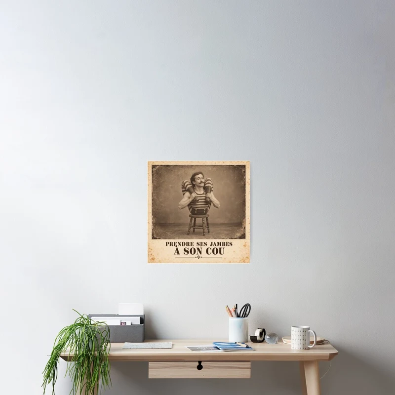 Prendre ses jambes à son cou — Fuite contorsionniste sur Poster