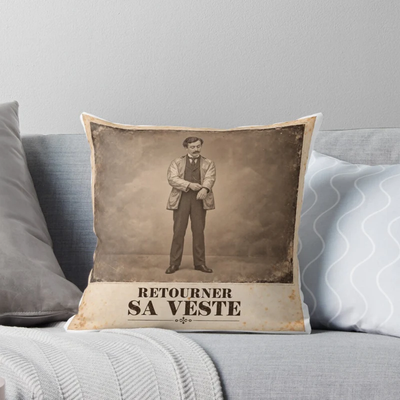 Retourner sa veste — Convictions sur doublure sur Coussin