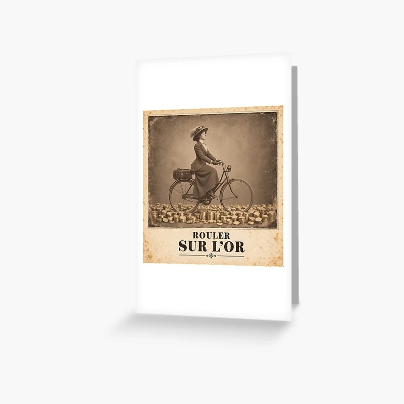 Rouler sur l’or — Fortune à pédales sur Carte de vœux
