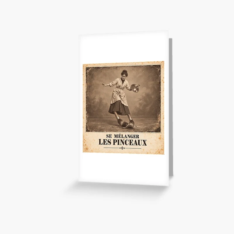 Se mélanger les pinceaux — Peinture acrobatique sur Carte de vœux