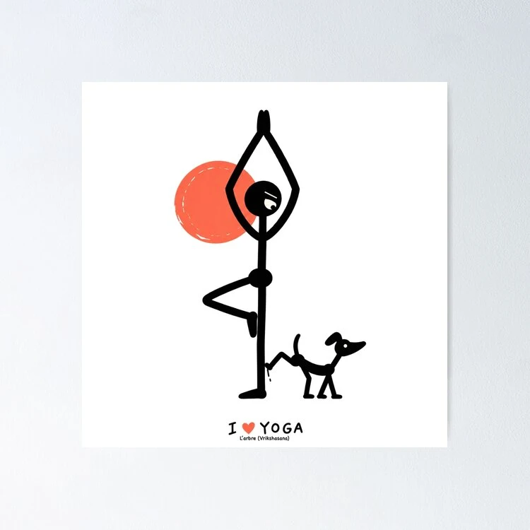 L’arbre et le chien sans gêne sur Poster