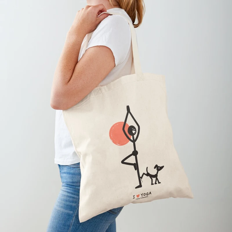 L’arbre et le chien sans gêne sur Tote bag classique