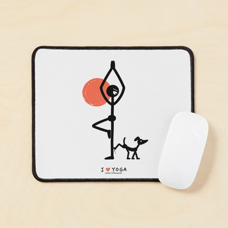 L’arbre et le chien sans gêne sur Tapis de souris