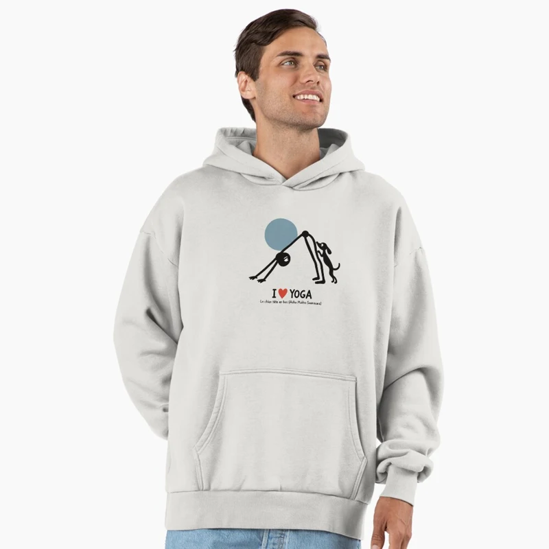 Le chien tête en bas sous inspection sur Sweat à capuche oversize premium
