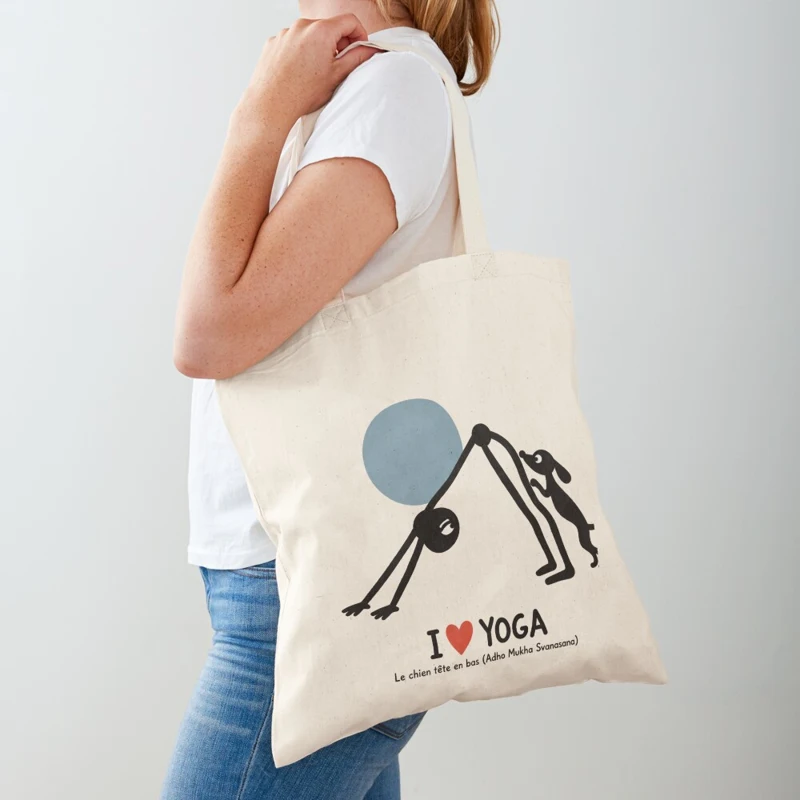 Le chien tête en bas sous inspection sur Tote bag classique