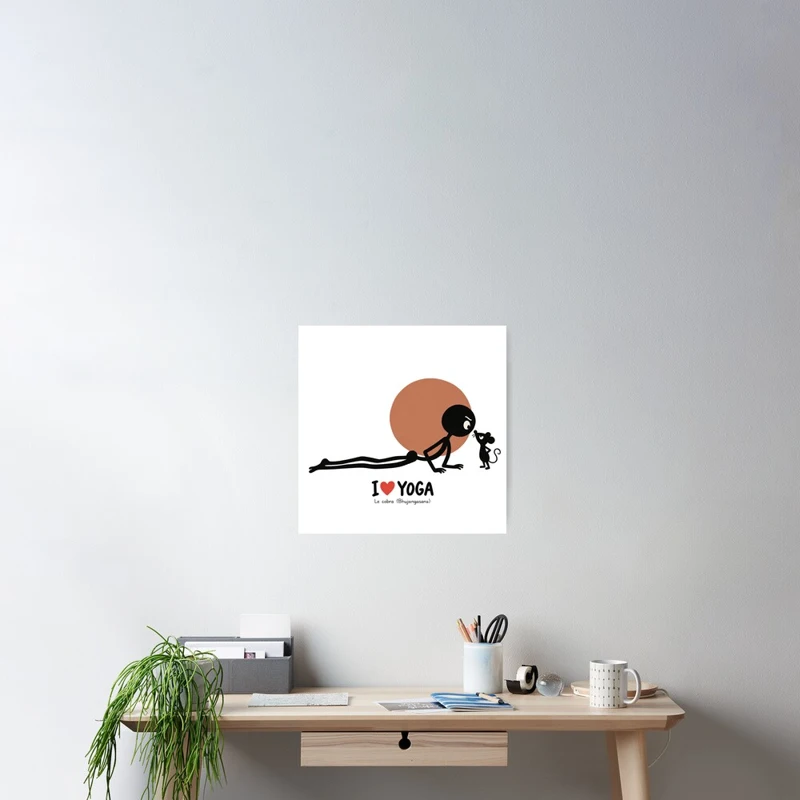 Le cobra face à la petite souris sur Poster