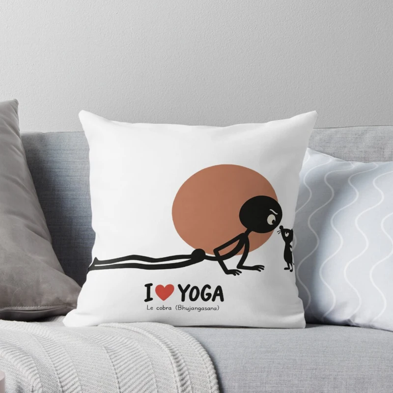 Le cobra face à la petite souris sur Coussin