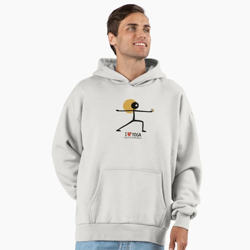 Le guerrier II et le papillon sur Sweat à capuche oversize premium
