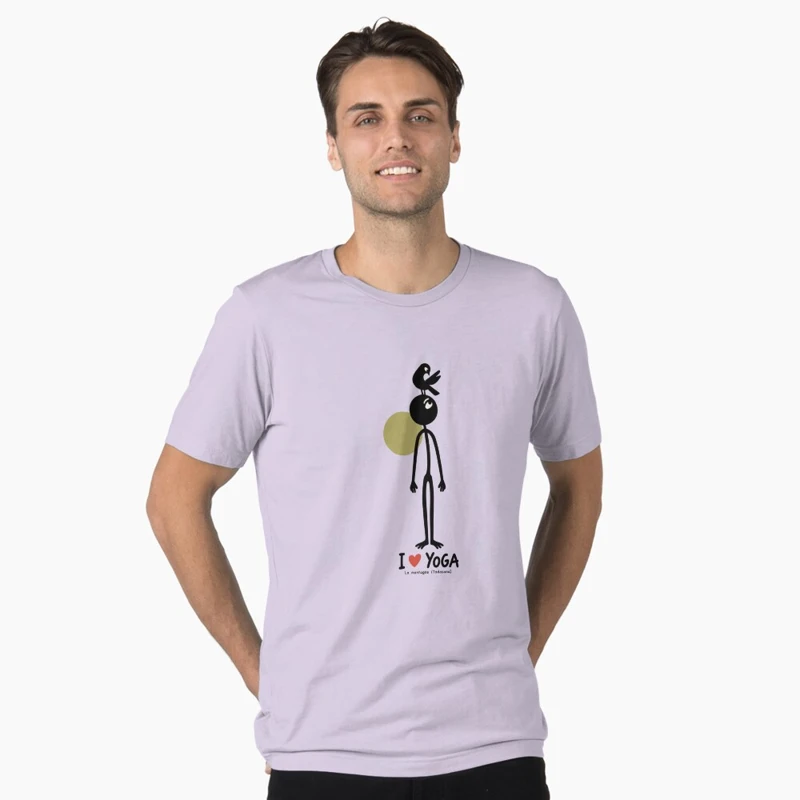 La montagne et son pigeon sur T-shirt délavé vintage