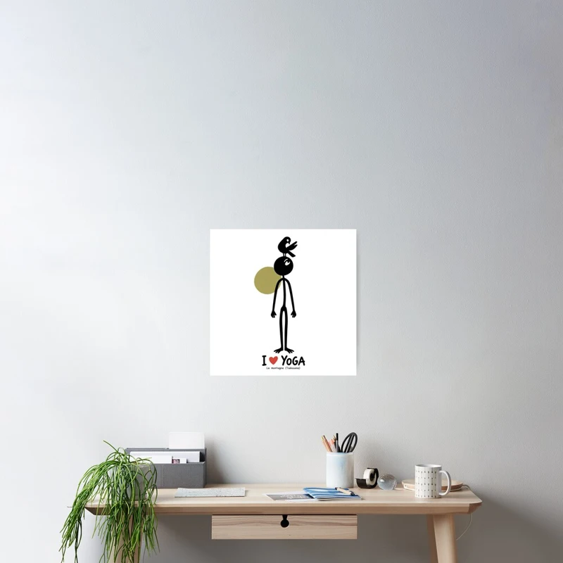 La montagne et son pigeon sur Poster