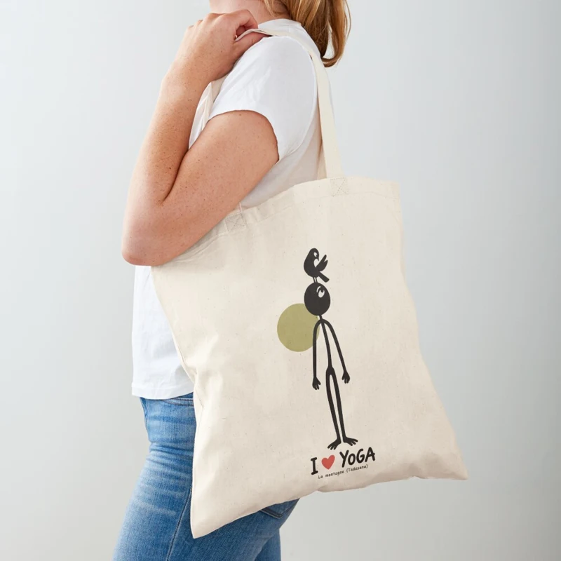 La montagne et son pigeon sur Tote bag classique