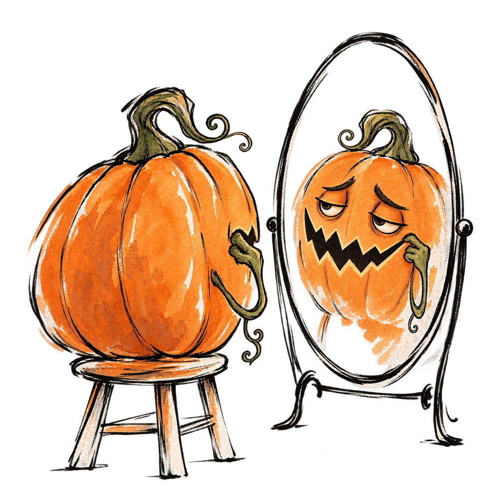 Citrouille au miroir : terreur en répétition