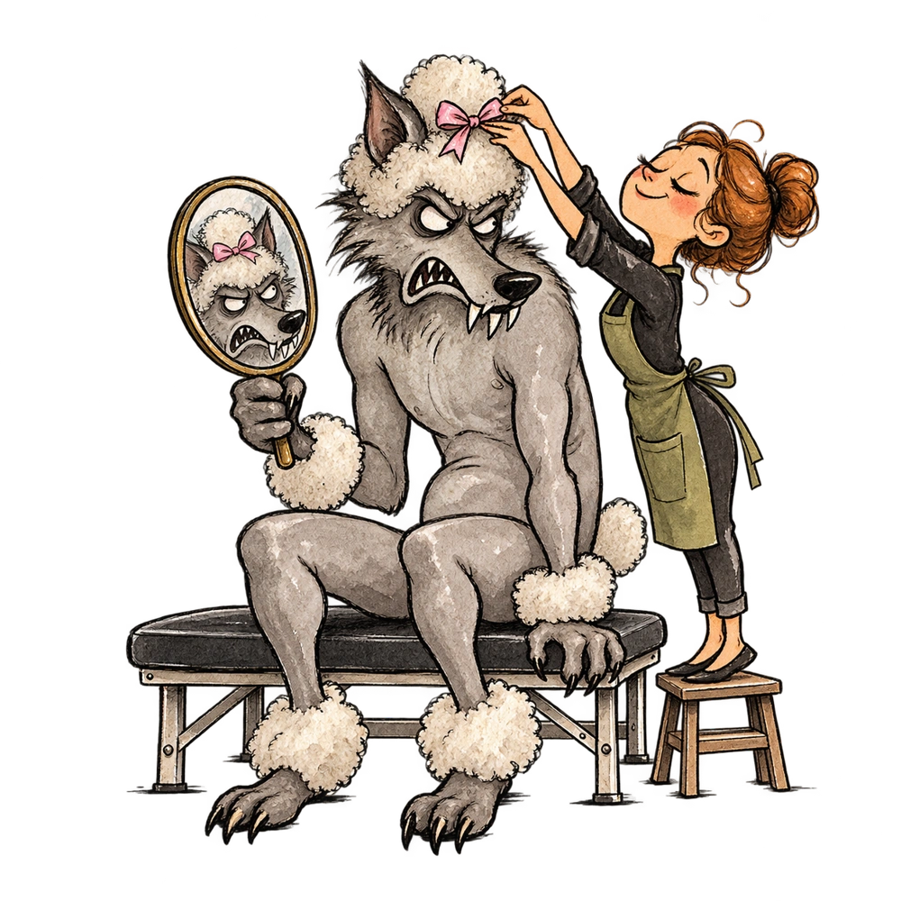 Loup-garou chez le toiletteur : adieu la terreur
