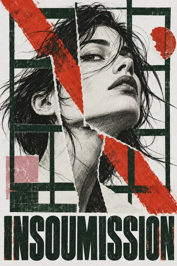 Insoumission — Portrait rebelle, rouge et vert