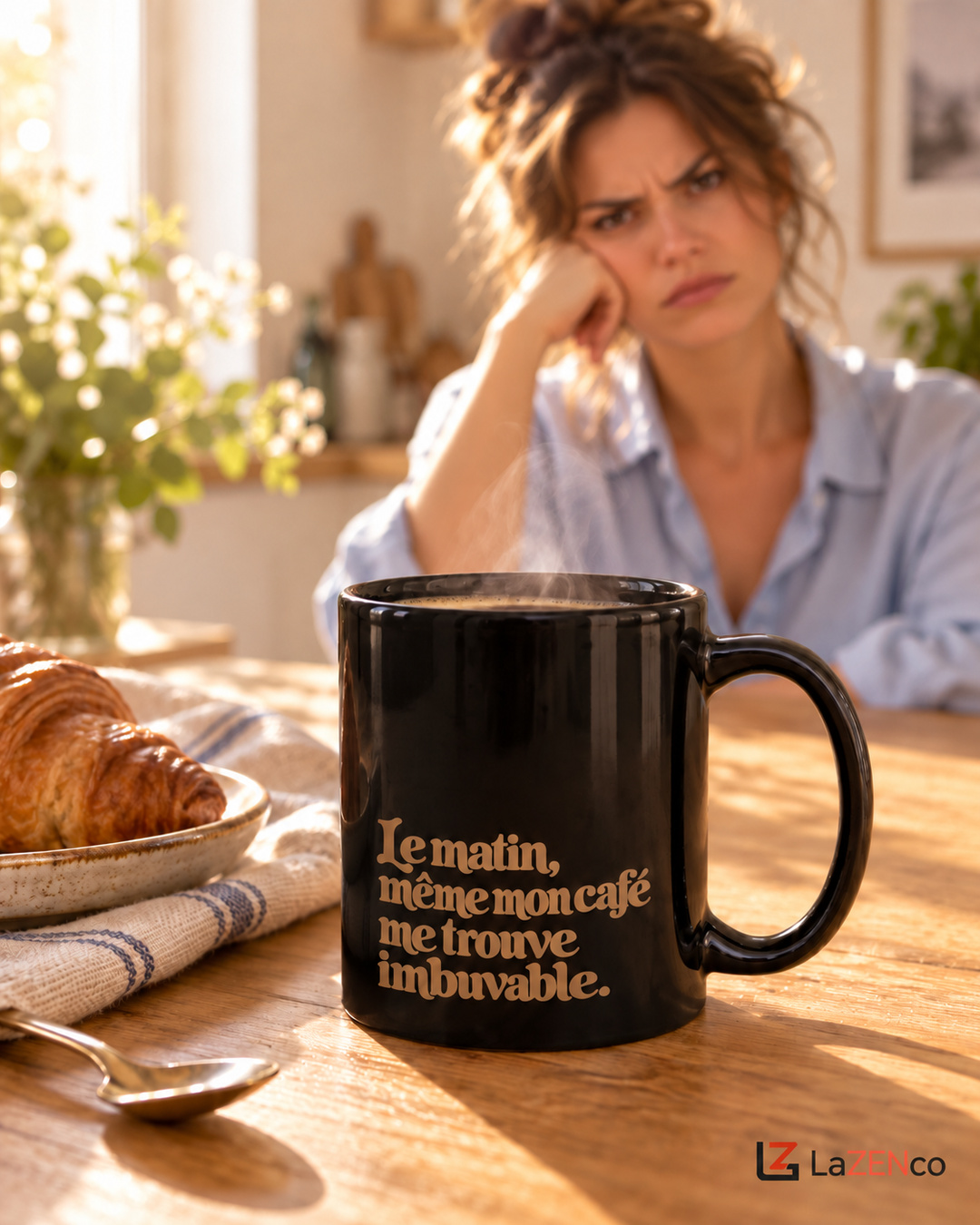 Le matin, même mon café me trouve imbuvable. — image publiée sur Instagram