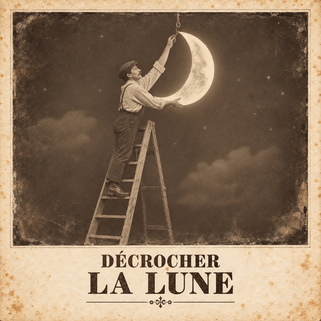 Décrocher la lune — Petit bricolage céleste — image publiée sur Instagram
