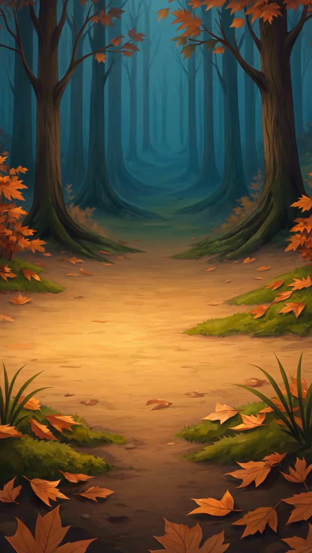 Renard bleu endormi aux feuilles d’automne — aperçu du Reel Instagram