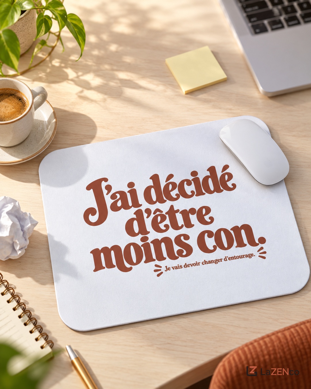 J’ai décidé d’être moins con. — image publiée sur Instagram
