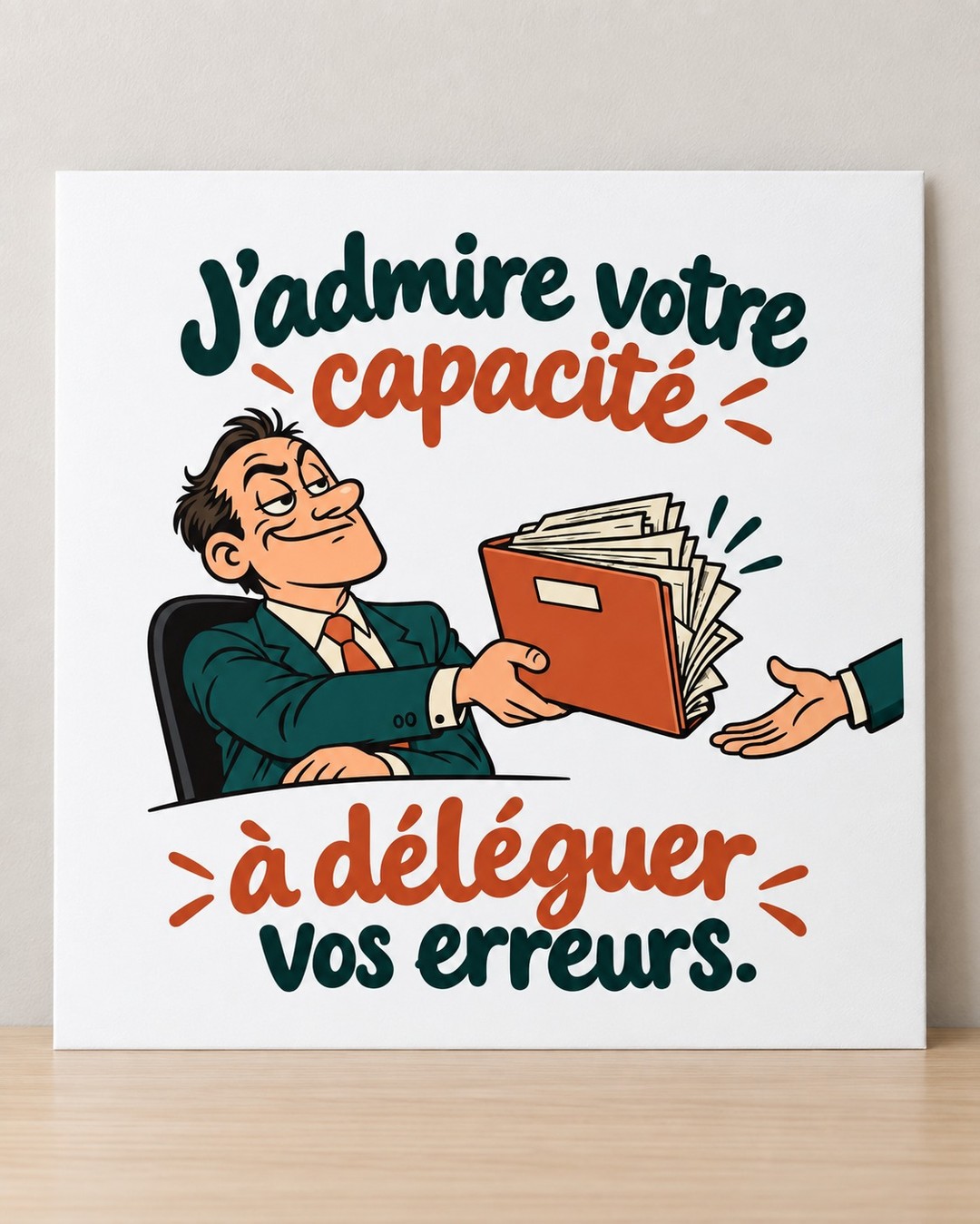 Déléguer ses erreurs, tout un talent — image publiée sur Instagram