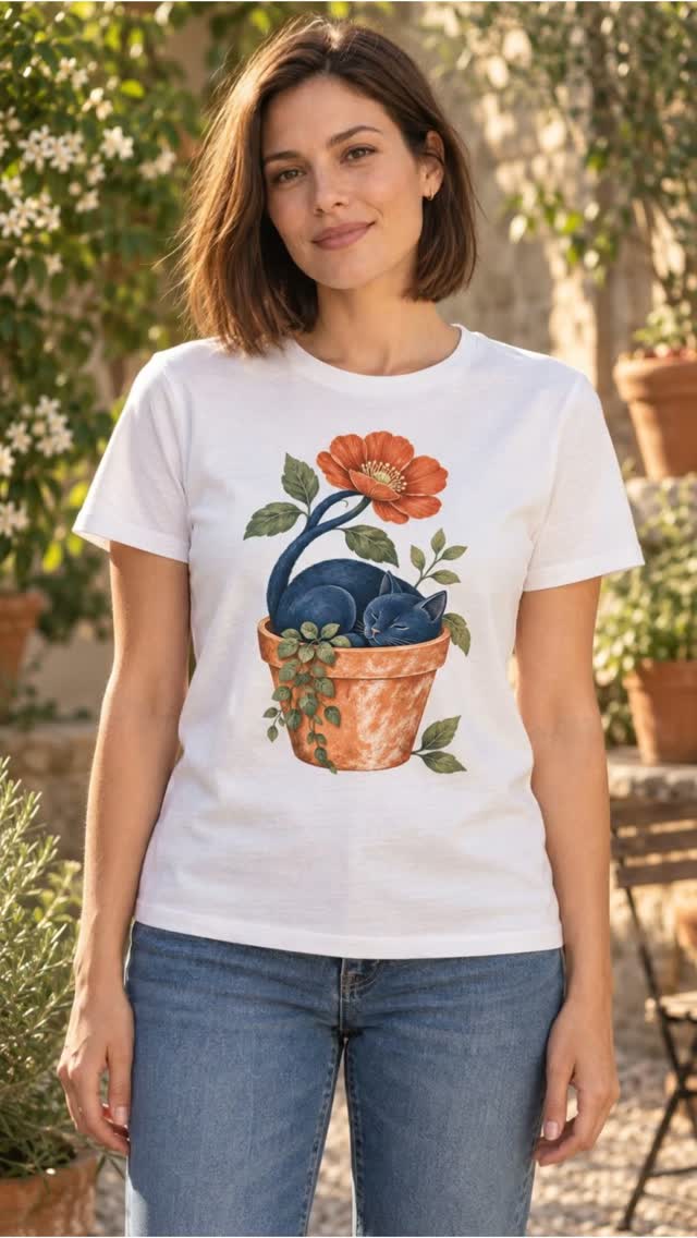 Le jardinier endormi – Chat fleuri — aperçu du Reel Instagram