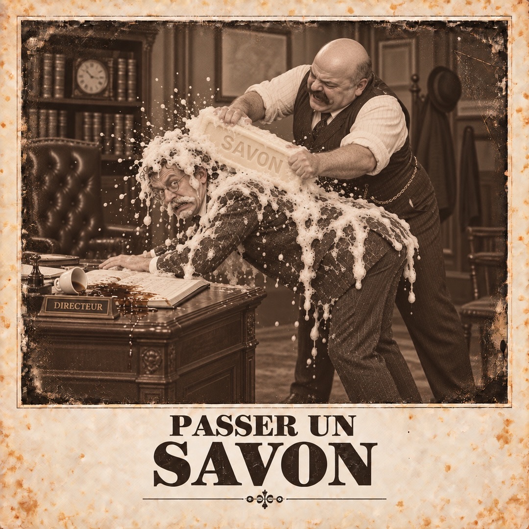 Passer un savon — Management décapant — image publiée sur Instagram