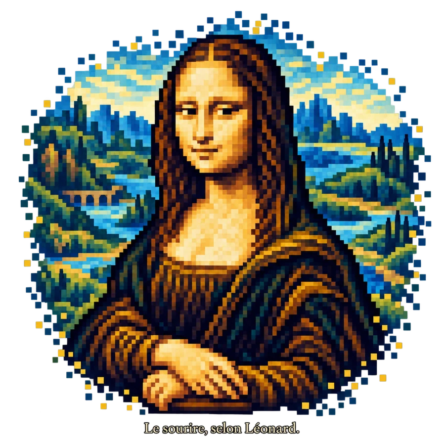 La Joconde en pixel art