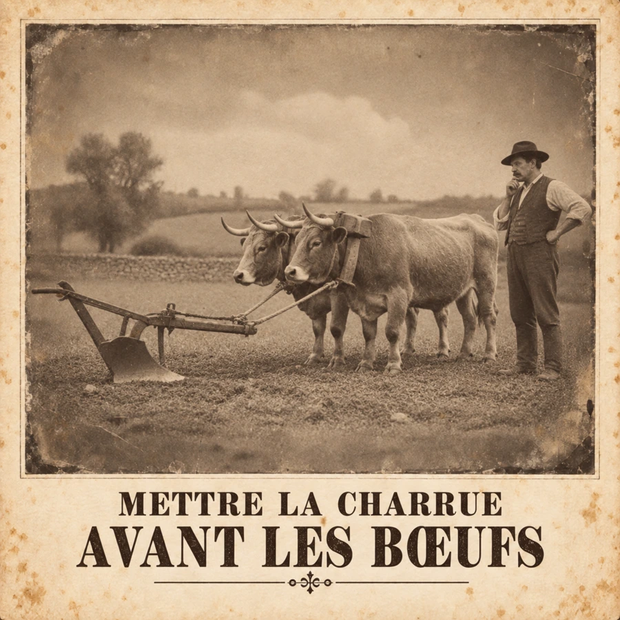 Mettre la charrue avant les bœufs — Départ compromis