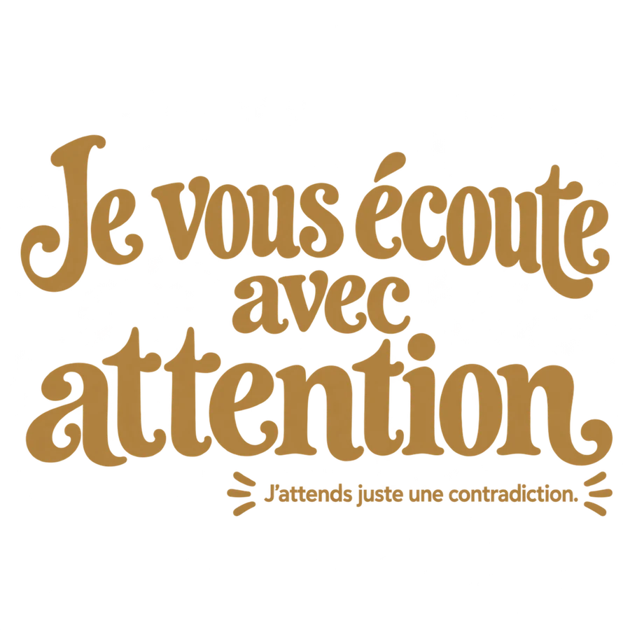 Je vous écoute avec attention.