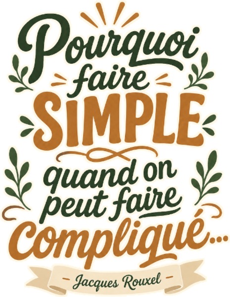 Pourquoi faire simple