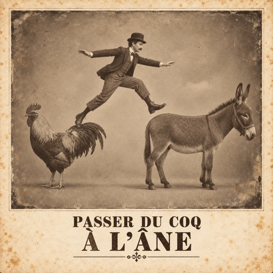 Passer du coq à l’âne — Transition acrobatique