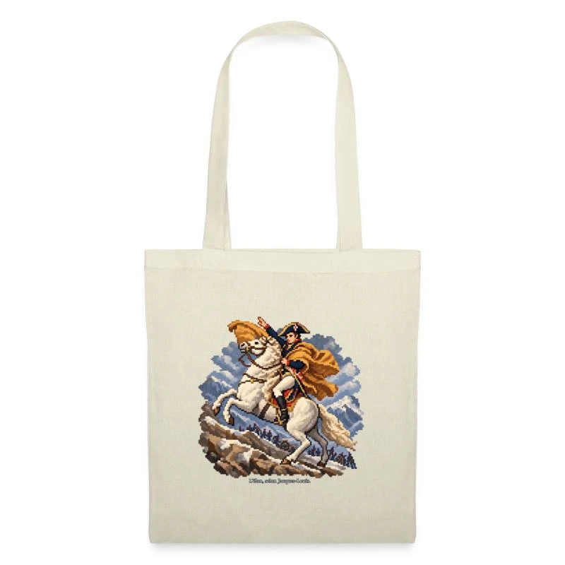 Bonaparte dans les Alpes en pixel art sur Sac en tissu · nature